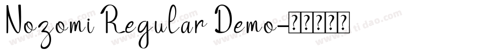 Nozomi Regular Demo字体转换